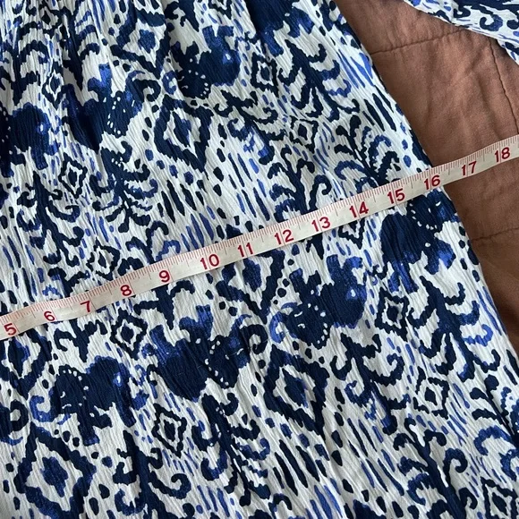 NWOT Lilly Pulitzer Nita Blue and White Off-Shoulder Coverup Dress size XXS - Picture 9 of 11